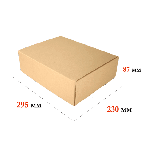 Коробка самосборная 295*230*87 Е Бурый 0427