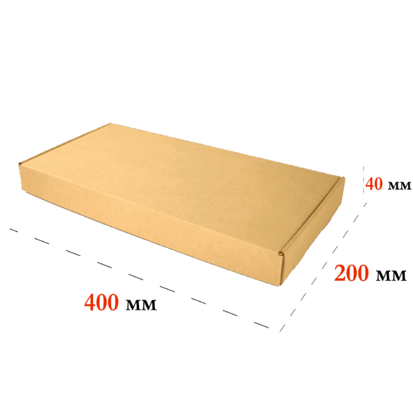 Коробка самосборная 400*200*40 Е Бурый 0427