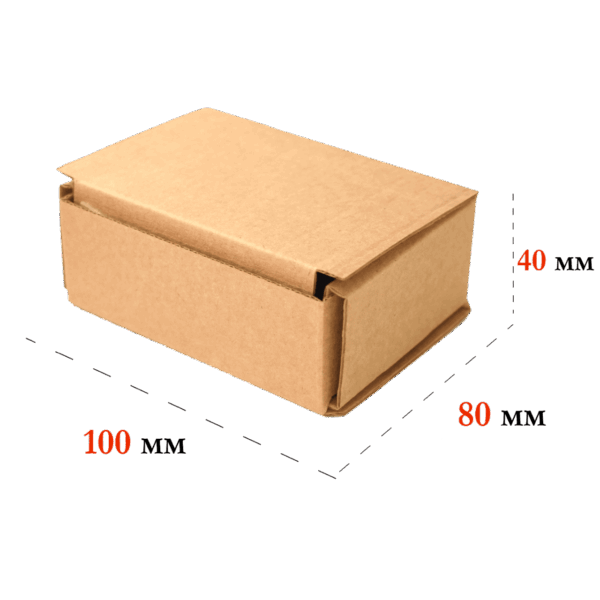 Коробка самосборная 100*80*40 Е Бурый 0470